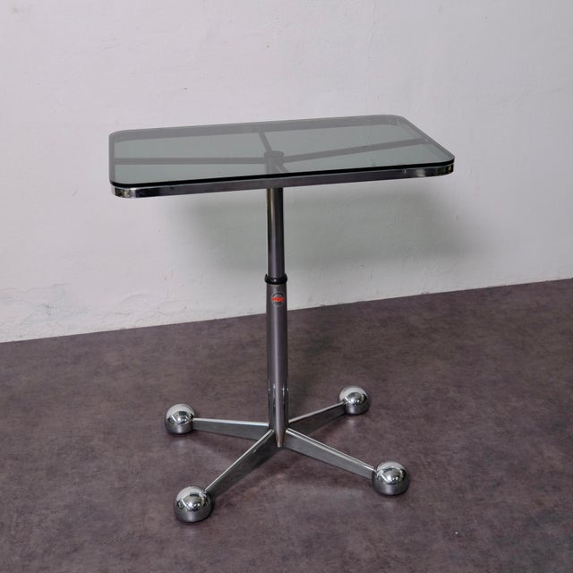 Metal Vintage Coffee Table with Wheels by Allegri Parma, 1970s For Sale - Image 7 of 18