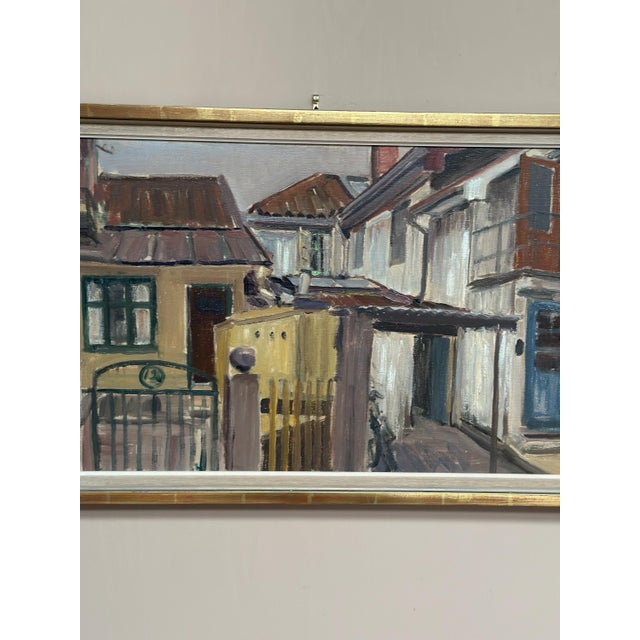 Gunnar Svensson, Urban Street, 1960s, Oil on Canvas, Framed For Sale - Image 5 of 16