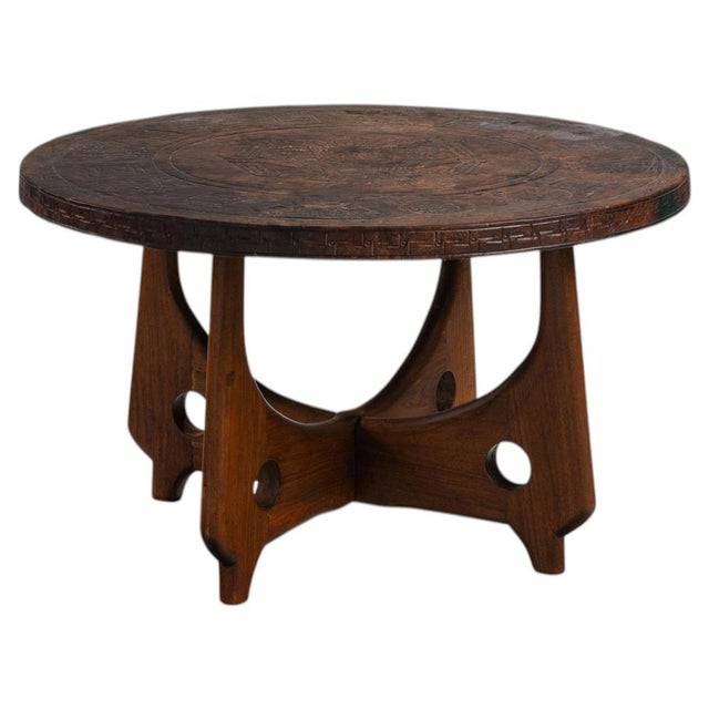 Ecuadorian Round Coffee Table by Angel Pazmino, 1960 For Sale - Image 13 of 13