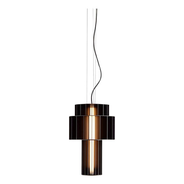 Black Babel T Pe Suspended Lamp by Stephen Burks for Parachilna For Sale