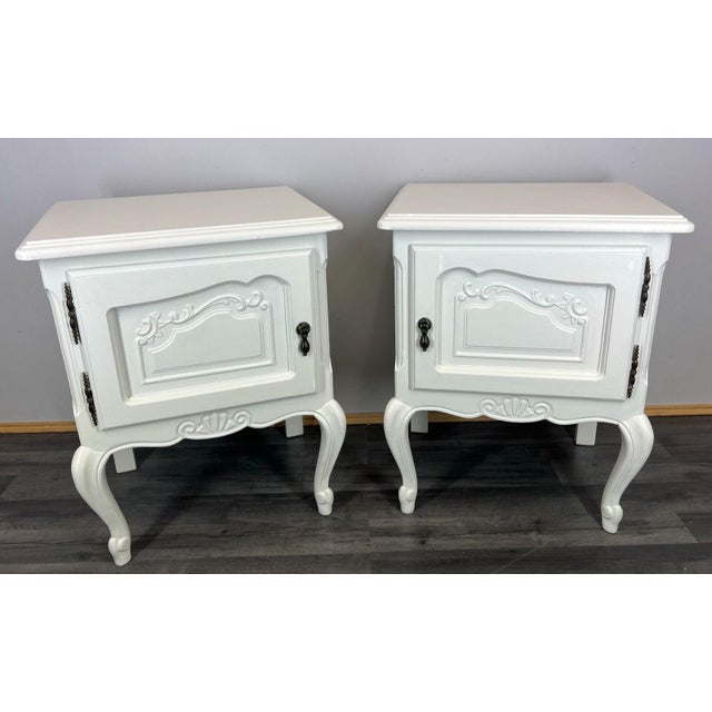 Antique French Bedside Tables, Set of 2 For Sale - Image 15 of 15