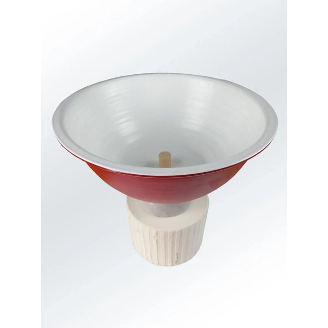 Vase 2 is made of turned terracotta and hand decorated with mixed media. Signed by Maker