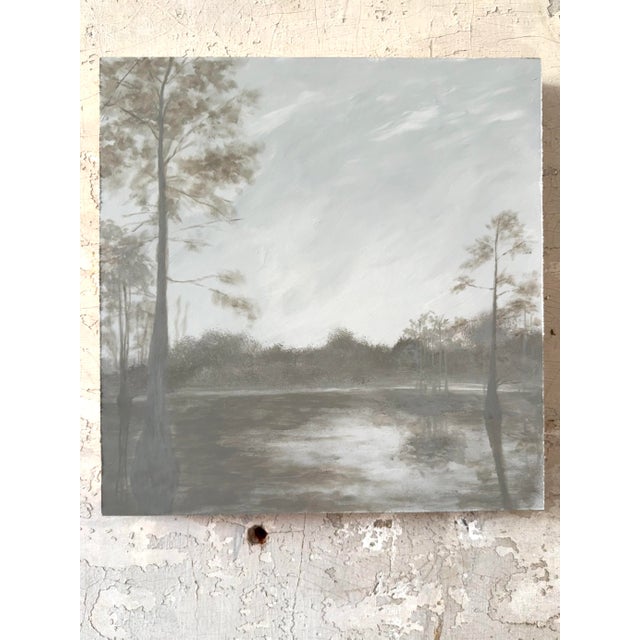 Contemporary Landscape Painting on Wood Panel by Chelsea Fly For Sale - Image 3 of 6