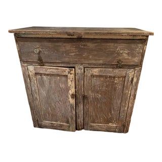Antique 1700s Farmhouse Storage Cabinet For Sale