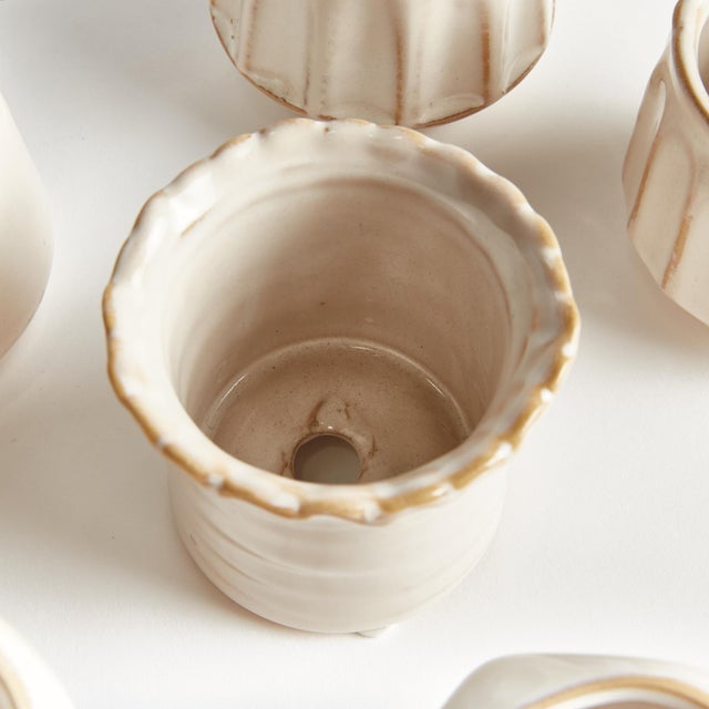 Ceramic Dezie Mini Pots, Set Of 6 For Sale - Image 7 of 14