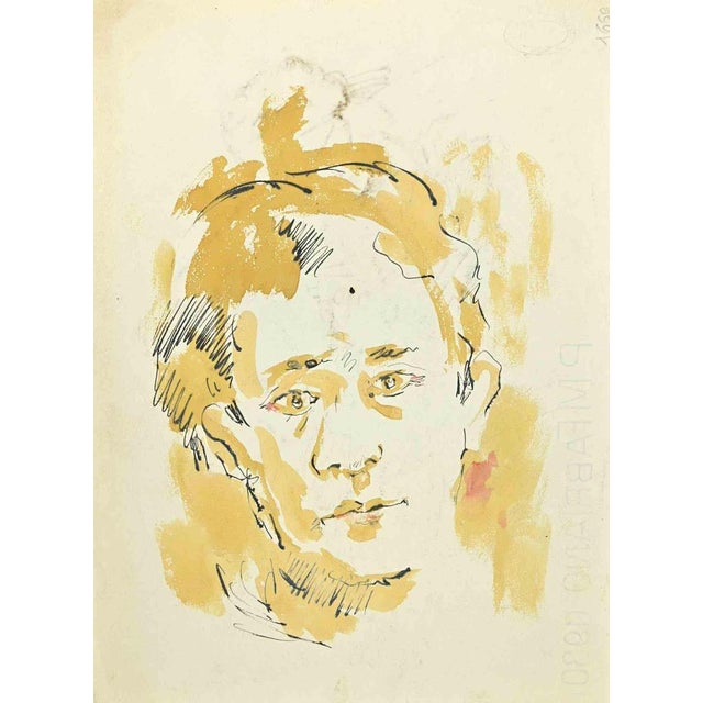 Pen drawing and watercolor on paper realized by Mino Maccari in 1930s. Hand signed lower right. Very good condition. On...