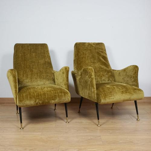 Brown Mid-Century Italian Lounge Chairs by Marco Zanuso, 1950s, Set of 2 For Sale - Image 8 of 8