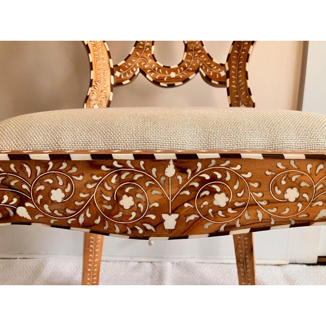 Teak Inlay Anglo Indian Dining Chair For Sale - Image 9 of 9