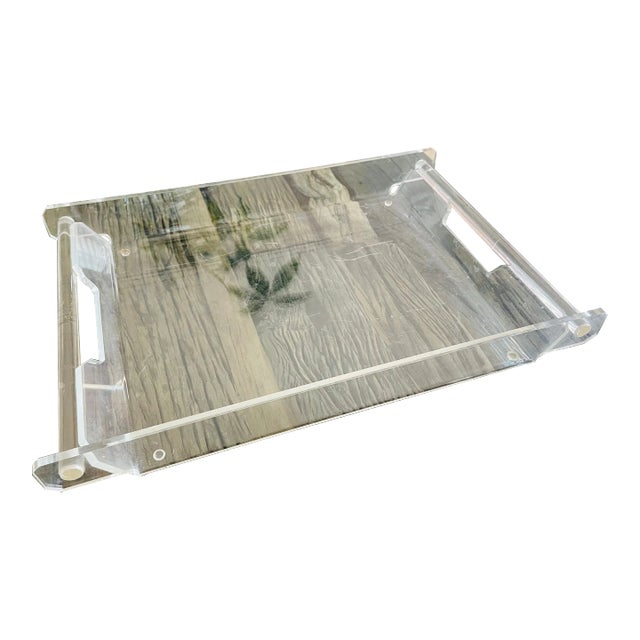 Mid Century Modern Lucite Tray For Sale