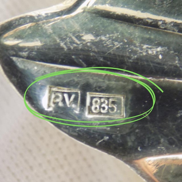 Vintage Hungarian Silver Tropical Fish Shaped Salt and Pepper Shaker, 1950s For Sale - Image 10 of 17