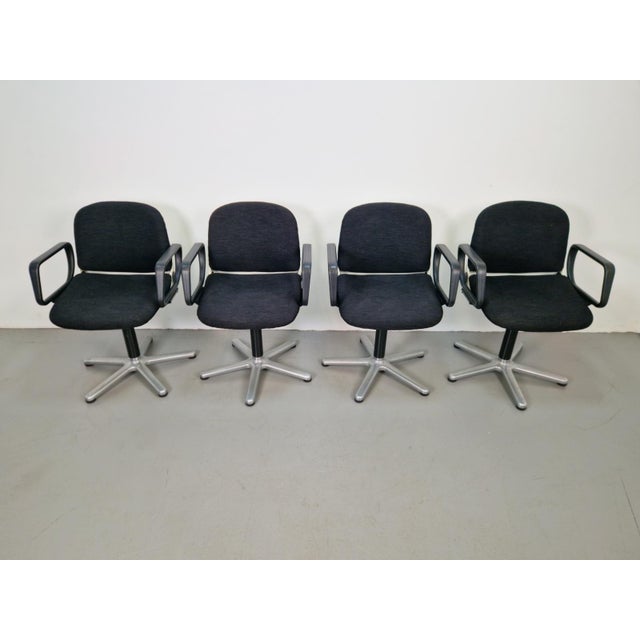 Vintage Space Age Office 232 Chairs by Wilhelm Ritz for Wilkhahn, 1970s, Set of 4 For Sale - Image 6 of 16