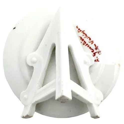 Mid 20th Century Vintage Mid-Century Porcelain Floral Plate Menu Stand For Sale - Image 5 of 9
