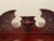 Antique Mahogany Sideboard, with two open shelves and two drawers , crowned by a carved beveled mirrored top .Solid heavy...