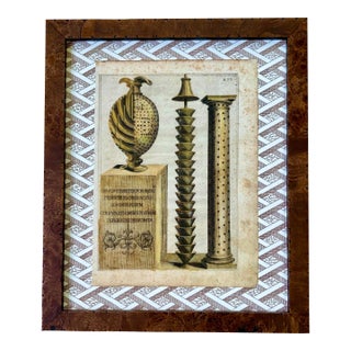 Framed 1634 Engraving by Ferrari of Water Tools For Sale