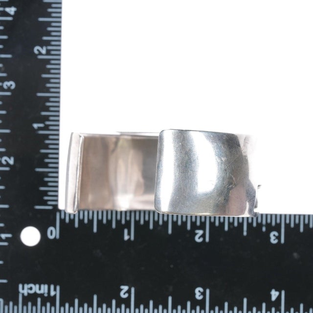 7" ET Navajo sterling lapis cuff bracelet For Sale - Image 10 of 11