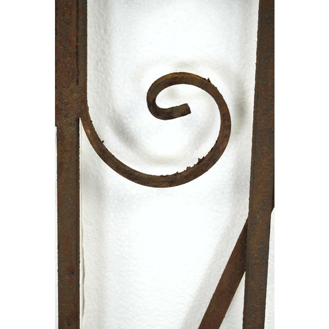 Early 20th Century Antique Victorian Curled Wrought Iron Gate For Sale - Image 5 of 8