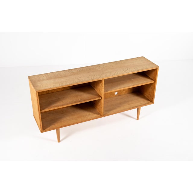 1960s Vintage Danish Low Oak Bookcase, 1960s For Sale - Image 5 of 10