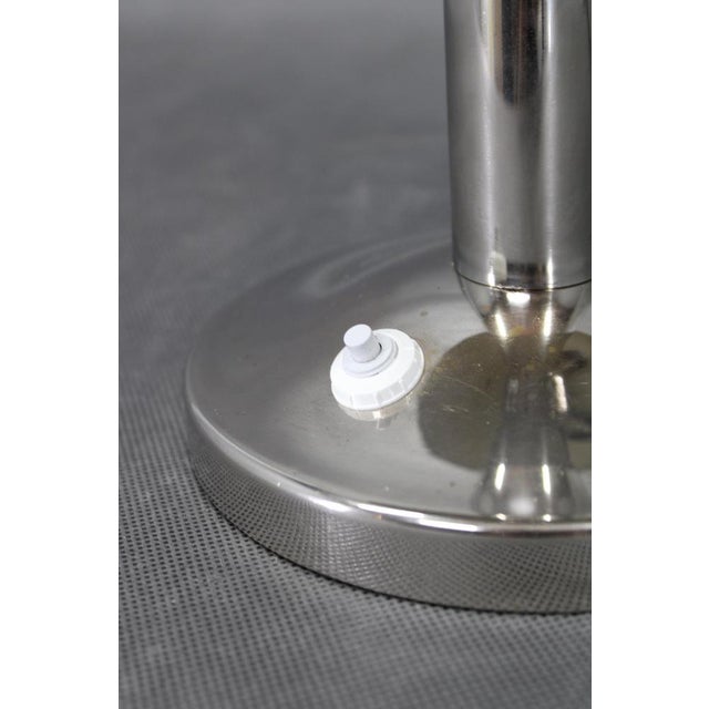 Art Deco Nickel Table Lamp, Czech, 1930s For Sale - Image 6 of 12