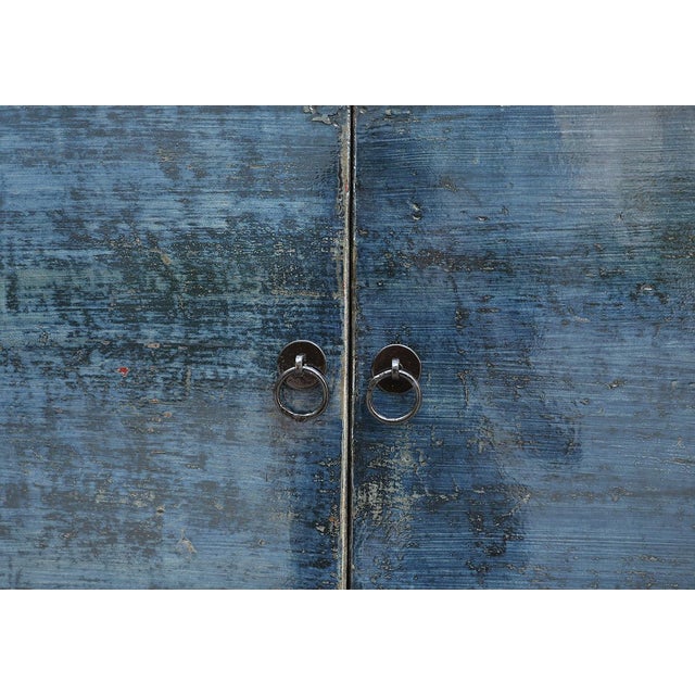 Vintage Chinese Painted Hall Cabinet, now repainted in a fabulous blue aged paint finish. A great versatile size for any...