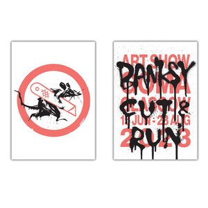Banksy, Cut and Run, 2023, Lithographic Posters, Set of 2