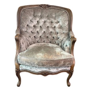 Hancock & Moore Louis XV Style Bergère Chair For Sale