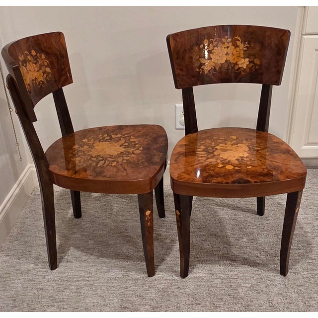 Vintage F.lli Jannuzzi Sorrento Italian Marquetry 5-in-1 Game Table Set With 4 Chairs For Sale - Image 16 of 18