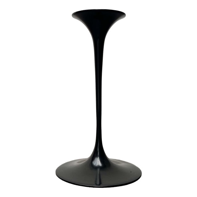 Mid-Century Modern Space Age Black Tulip Side Table Base by Eero Saarinen for Knoll International, 1960s For Sale