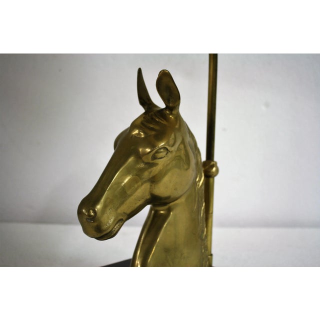 Brass Horse Head Table Lamp, 1970s For Sale - Image 11 of 14