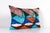 Mid-Century Modern Multicolor Ikat Velvet Pillow Cover – Geometric Design Uzbek Cushion 16'' X 24'' For Sale - Image 3 of 4