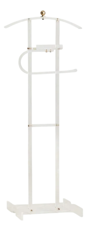 Italian Lucite + Brass Valet Stand, 1960s