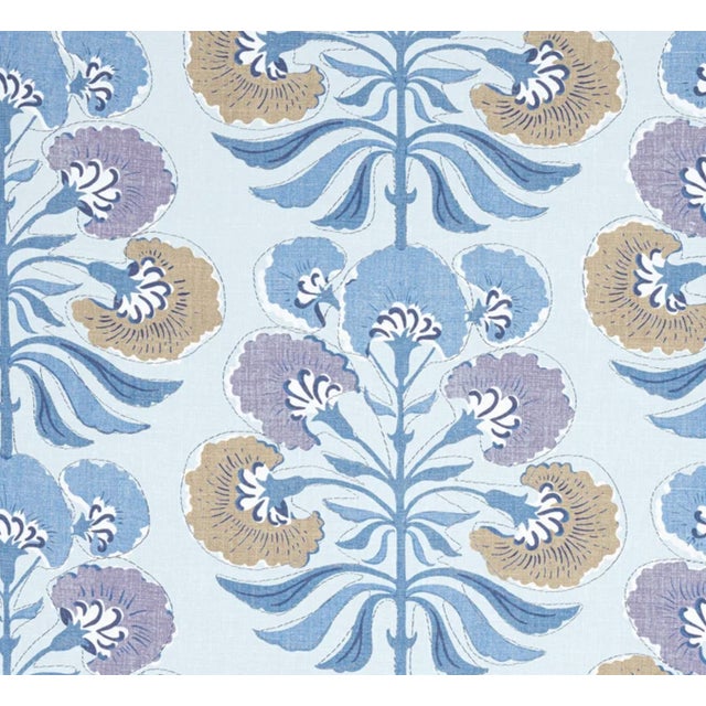 Tybee Pillow Cover in Lavender and Blue, 22x22 Pillow For Sale - Image 4 of 4