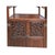 Chinese Open Carving Narrow Wood Grain Brown Side Table Cabinet For Sale - Image 11 of 11