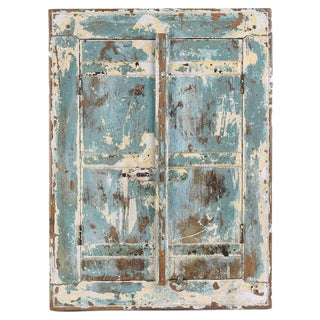 Vintage Patinated Wooden Room Divider For Sale