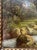 Large Florentine Giltwood Box With J. Van Ruisdael Dutch Landscape Painting. For Sale - Image 9 of 14