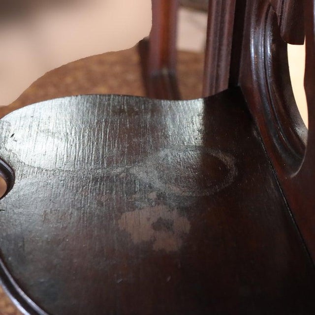 Antique Rococo Revival Carved Walnut Rouge Marble Top Pier Mirror C1890 For Sale - Image 9 of 18