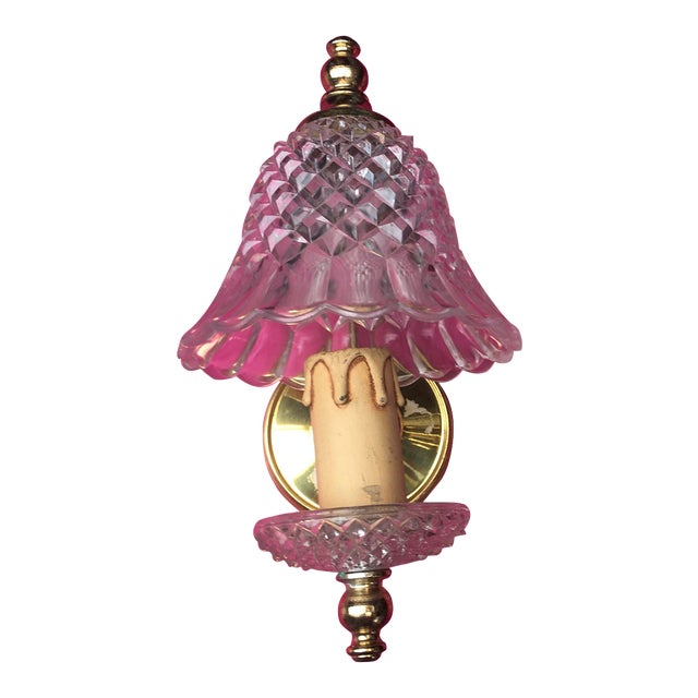 Crystal Wall Light, 1970s For Sale