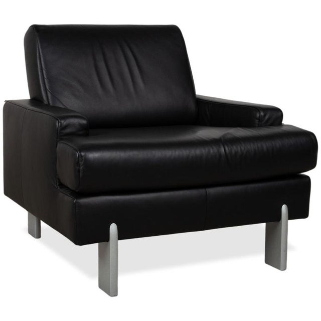 Modern AK 644 Lounge Chairs in Black Leather from Rolf Benz, Set of 2 For Sale - Image 3 of 13