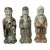 Chinese Canton Color Mixed Feng Shui Fok, Lok, Sau Figure Set For Sale