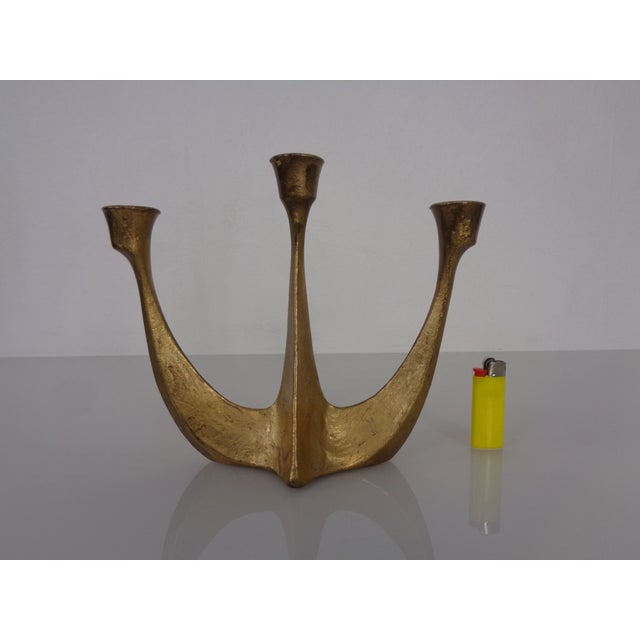 Mid-Century Modern Brutalist Austrian Bronze Candleholder, 1960s For Sale - Image 3 of 18