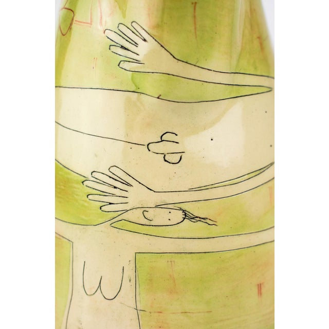 Listed Artist Vivienne Ross Studio Art Pottery Pitcher Vase - Nude Forms For Sale - Image 13 of 16