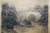 Antique David Law Signed Medieval Bridge Fishing River Landscape Etching 30" For Sale - Image 4 of 11