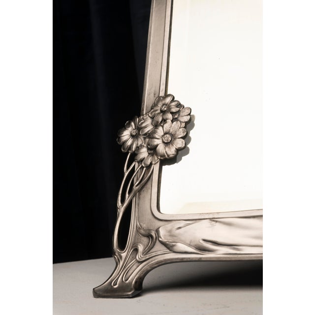 Art Nouveau Mirror with Female Figure and Floral Decoration from WMF For Sale - Image 4 of 15