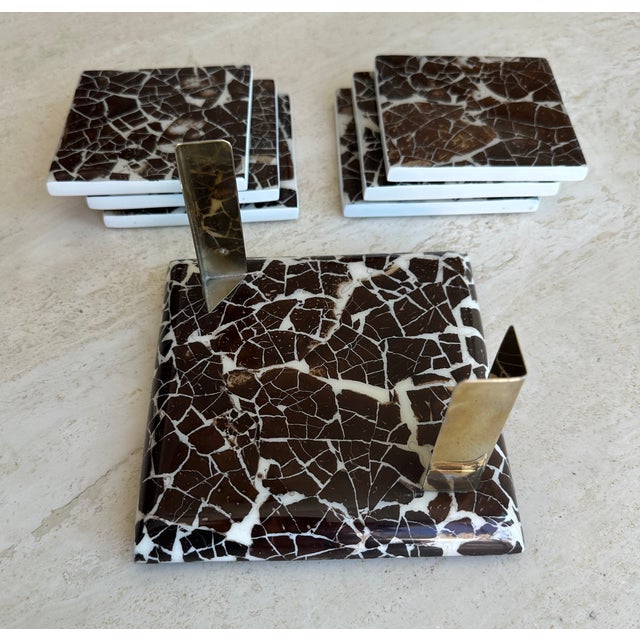 Contemporary Ladorada Coconut Coasters, Set of 6 For Sale - Image 3 of 9