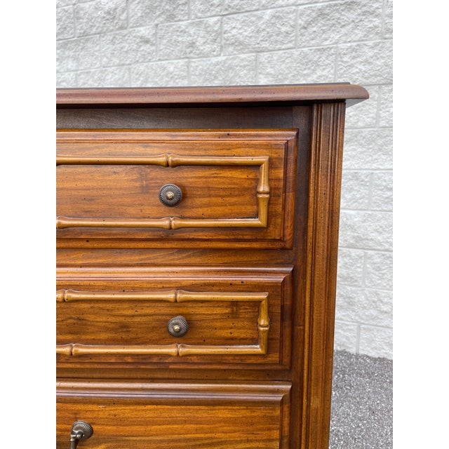 Vintage Florida Furniture Industries Faux Bamboo Tallboy Chairish