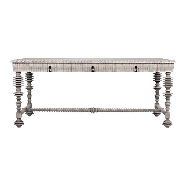 NOIR Portuguese Desk, Distressed Grey For Sale