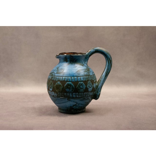 Glazed Earthenware Pitcher by Jérôme Massier Fils / Alain Maunier, Vallauris, France, 1960-1980 For Sale - Image 15 of 18