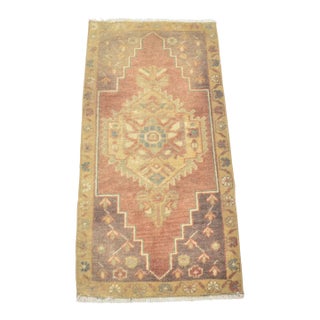 Orange Wool Neutral Hand-Made Carpet For Sale