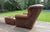 Cigar Leather Restoration Hardware Chair & Coordinating Ottoman, a Pair For Sale - Image 13 of 18