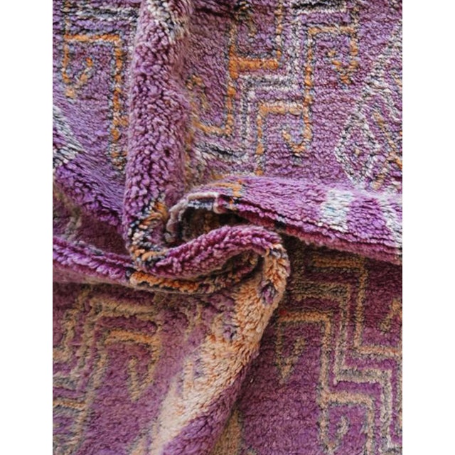 Textile 1980's Lilac Moroccan Rug For Sale - Image 7 of 7