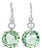 Late 20th Century Pair of 18K White Gold Diamond Cabochon Green Amethyst Hanging Earrings For Sale